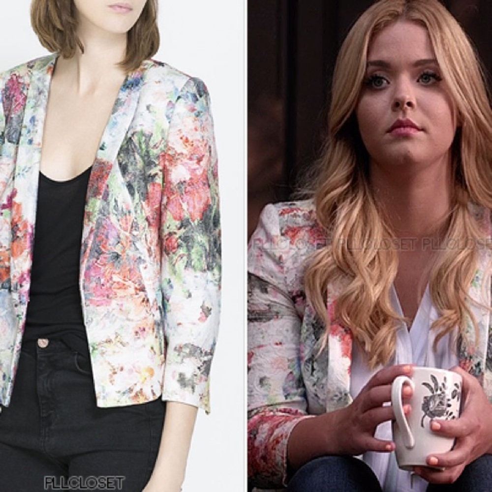 ASO Alison Dilaurentis Pretty Little Liars Zara Trafaluc Floral Blazer XS